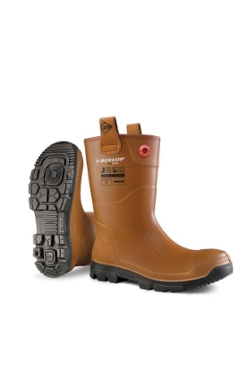Afbeeldingen van Dunlop laars Purofort RigPRO gevoerd S5 bruin 37