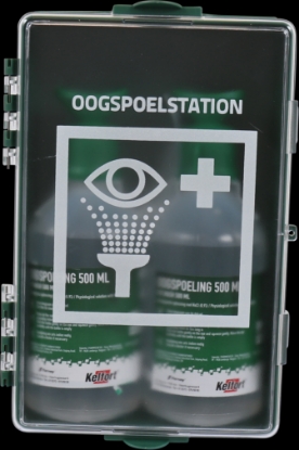 Afbeeldingen van Kelfort Oogspoelstation gevuld Sodium Chloride 2 x 500ml flacons