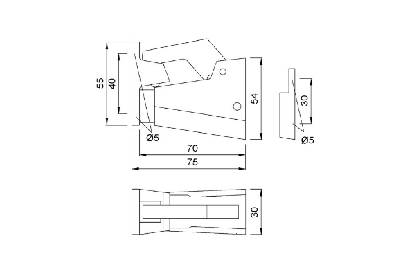 Afbeeldingen van KWS Deurvastzetter 1062-32, aluminium