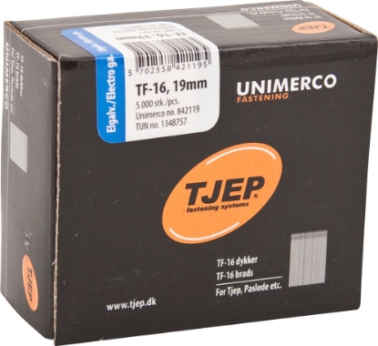 Afbeeldingen van TJEP Brad 0° 16GA TF-16 verzinkt 1,6x19mm (5000)