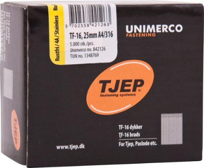 Afbeeldingen van TJEP Brad 0° 16GA TF-16 RVS A4 1,6x25mm (5000)