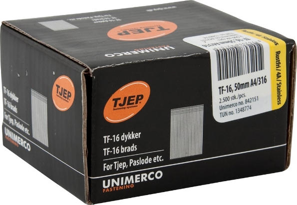 Afbeeldingen van TJEP Brad 0° 16GA TF-16 RVS A4 1,6x50mm (5000)