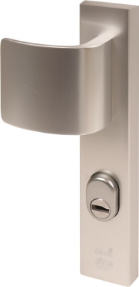 Afbeeldingen van Oxloc Veiligheid voordeurgarnituur met deurduwer PC72, links deurdikte 55mm kerntrekbeveiliging SKG3 F1