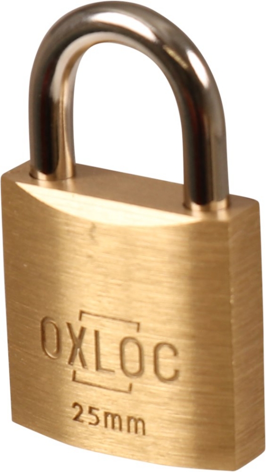Afbeeldingen van Oxloc Cilinderhangslot gelijksluitend KA2502 messing 25mm