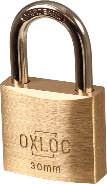 Afbeeldingen van Oxloc Cilinderhangslot gelijksluitend KA3002 messing 30mm