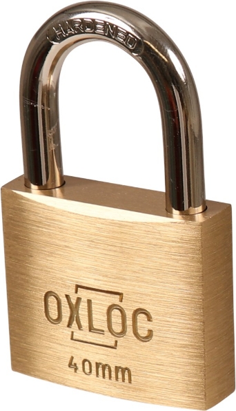 Afbeeldingen van Oxloc Cilinderhangslot gelijksluitend KA4005 messing 40mm