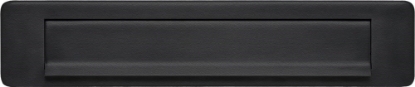 Afbeeldingen van Oxloc Briefplaat recht RVS mat zwart 350 x 73 x 8,5 mm