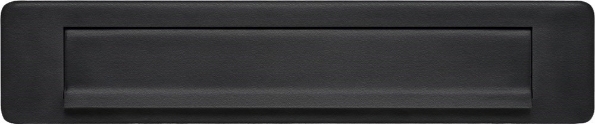 Afbeeldingen van Oxloc Briefplaat recht RVS mat zwart 350 x 73 x 8,5 mm