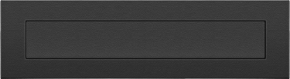 Afbeeldingen van Oxloc Briefplaat recht vlak RVS mat zwart 330 x 80 x 8.5 mm