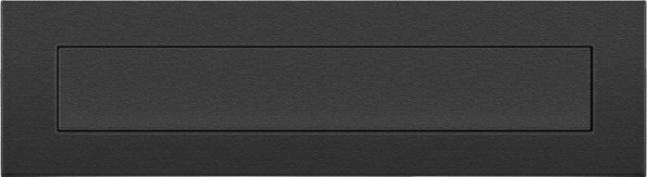 Afbeeldingen van Oxloc Briefplaat recht vlak RVS mat zwart 330 x 80 x 8.5 mm