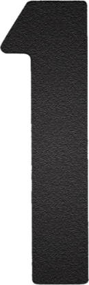 Afbeeldingen van Oxloc Huisnummer 1 rvs mat zwart 70 x 120 mm