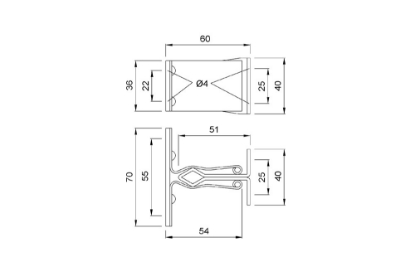 Afbeeldingen van KWS Deurvastzetter wandmontage aluminium 1072