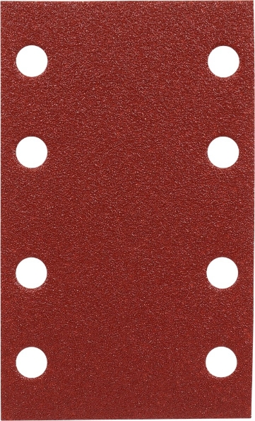 Afbeeldingen van Kelfort klitschuurstrook 80 x 133 k100 8 gaten rechte hoek rood