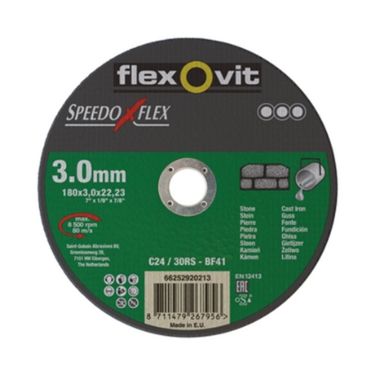 Afbeeldingen van Flexovit Doorslijpschijf Vlak Speedoflex Steen C24/30RS  T41 180x3,0x22