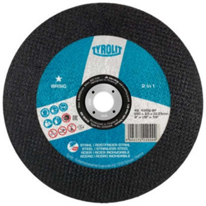 Afbeeldingen van TYROLIT 2in1-doorslijpschijf, voor staal en roestvrij staal 230x3,0x22,23