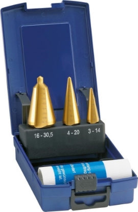 Afbeeldingen van FORUM HSS plaatschilboorset, TiN, rechte groef 3-30 5mm