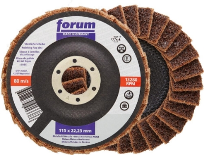 Afbeeldingen van FORUM Vlies-lamellenschuurschijf, afgeschuind 115x22.23 MED