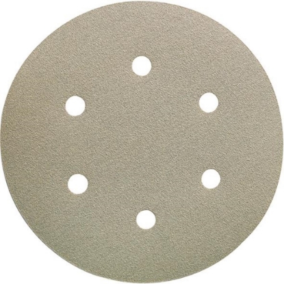 Afbeeldingen van FORUM Schuurschijf klittenband, korund, wit, 6 gaten  k400 150mm
