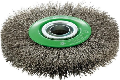 Afbeeldingen van FORUM Ronde borstel, roestvrij staaldraad, geperst 125x22mm
