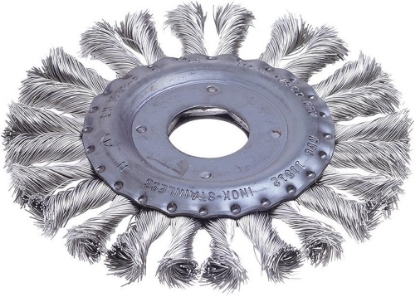 Afbeeldingen van FORUM Ronde borstel, roestvrij staaldraad, getordeerd RVS 125x22.0mm