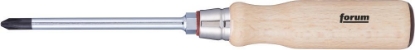 Afbeeldingen van FORUM Schroevendraaier voor kruiskopschroeven PH, met houten heft PH1x180mm