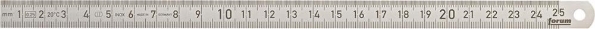 Afbeeldingen van FORUM Stalen meetlat met 1/2mm-schaalverdeling 500x18mm