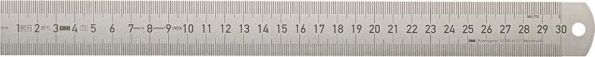 Afbeeldingen van FORUM Stalen meetlat met mm-schaalverdeling 1000x30mm