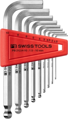 Afbeeldingen van PB Swiss Tools AG Inbussleutel set met kogelkop, 9 delig 1,5-10mm