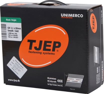 Afbeeldingen van TJEP Stripnagels 34° GR 31/80 D-Kop Verzinkt 3,1x80mm (1800)