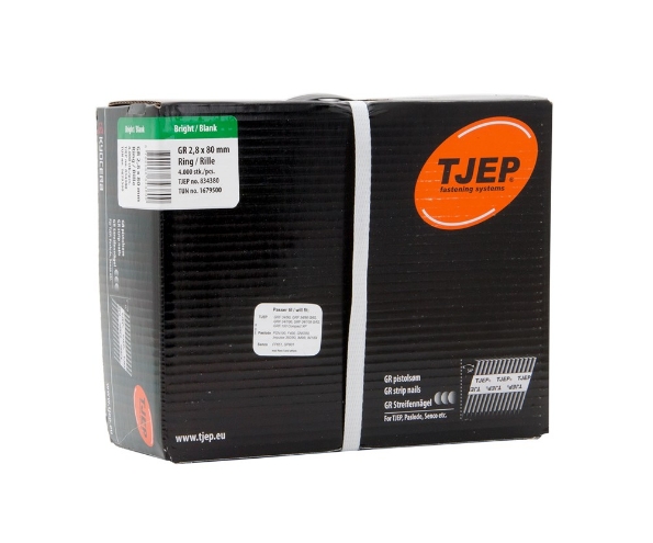 Afbeeldingen van TJEP Stripnagels 34° GR 28/80 D-Kop Blank 2,8x80mm (4000)