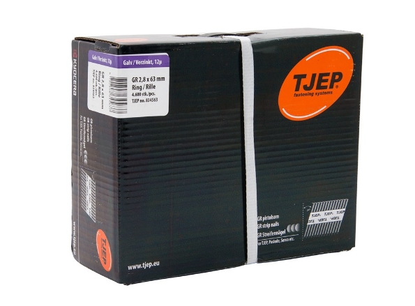 Afbeeldingen van TJEP Stripnagels 34° GR 28/63 D-Kop Verzinkt 2,8x63mm (4600