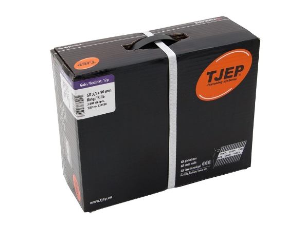 Afbeeldingen van TJEP Stripnagels 34° GR 31/90 D-Kop Verzinkt 3,1x90mm (3000)