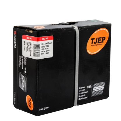 Afbeeldingen van TJEP Stripnagels 34° GR 31/90 D-Kop Thermisch verzinkt 3,1x90mm (3000)