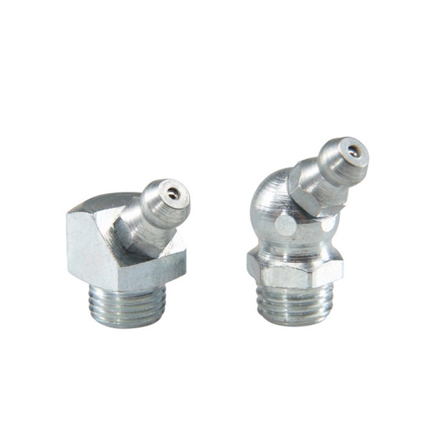 Afbeeldingen van Umeta Hydraulische smeernippel type H45 (H2) DIN 71412, Staal verzinkt 1/4 gas