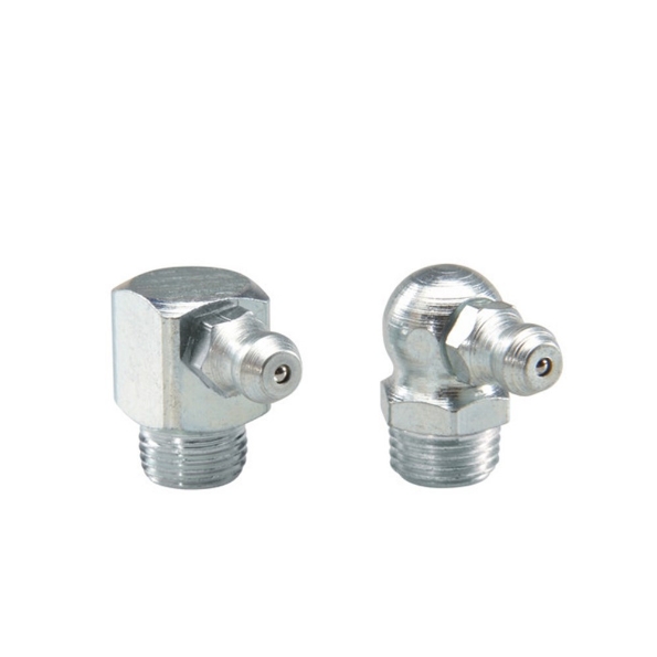 Afbeeldingen van Umeta Hydraulische smeernippel type H90 (H3) DIN 71412, Staal verzinkt m8x1,0