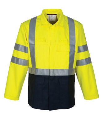 Afbeeldingen van HAVEP Workwear/Protective wear Jas over de heup (colbert) 30012 fluor geel/marine 55