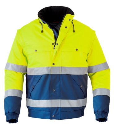 Afbeeldingen van HAVEP Workwear/Protective wear All season jack High Visibility Marine blauw/Fluor Geel S