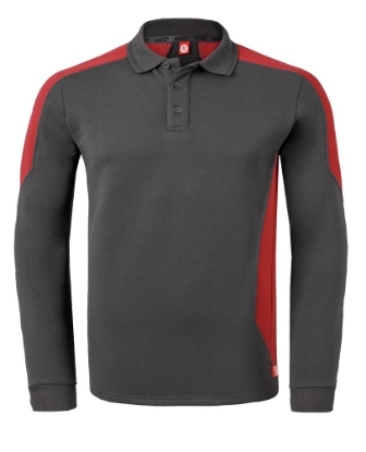 Afbeeldingen van Havep polosweater 10075 grijs/rood