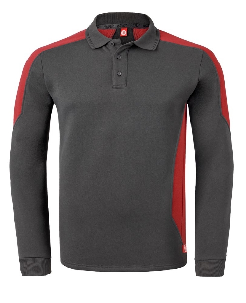 Afbeeldingen van Havep polosweater 10075 grijs/rood S