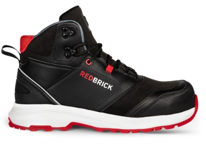 Afbeeldingen van Redbrick Veiligheidsschoen hoog aluminium (kruip)neus en composiet zool S3 ESD Pulse High Zwart/rood 45