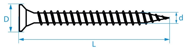 Afbeeldingen van Spaanplaatschroeven platkop 4.0 x 40 PZ-2 staal gehard geelverzinkt