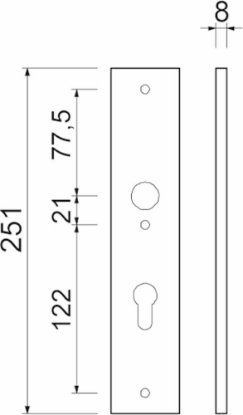 Afbeeldingen van Oxloc Veiligheids binnenschild, geheel blind, massief, rechte hoek, f1
