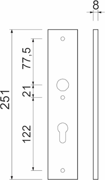 Afbeeldingen van Oxloc Veiligheids binnenschild, geheel blind, massief, rechte hoek, f1
