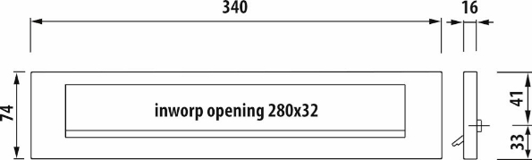 Afbeeldingen van Oxloc Briefplaat met veer 340.5 x 74 x 16 mm F1