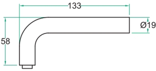 Afbeeldingen van Oxloc Deurkruk gatdeel L-model mat zwart
