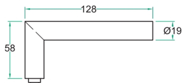 Afbeeldingen van Oxloc Deurkruk gatdeel T-model mat zwart