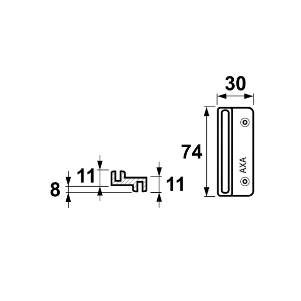 Afbeeldingen van AXA Sluitkom opbouw verzinkt met verzet tbv raamsluiting
