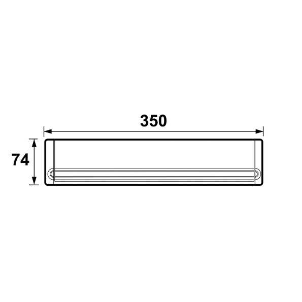 Afbeeldingen van AXA Briefplaat met naamplaat 350x74mm f2