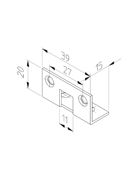 Afbeeldingen van Nemef Sluitplaat en hoeksluitplaat 7 ter behoeve van espagnoletstaaf 7 x 11 mm