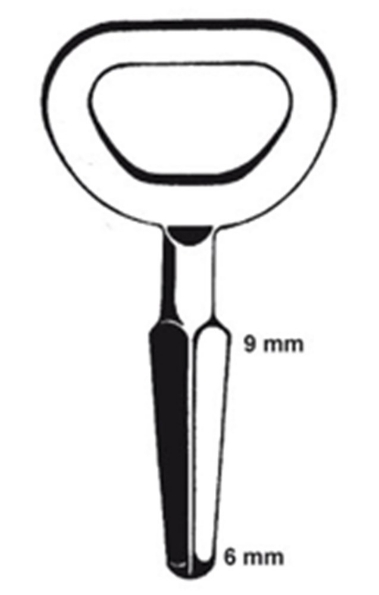 Afbeeldingen van Bouwsleutel metaal           #9<6mm